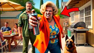 HOA Karen Pepper-Sprays Army Vet & Service Dog at BBQ, Calls 911 When SHE Gets Hurt!