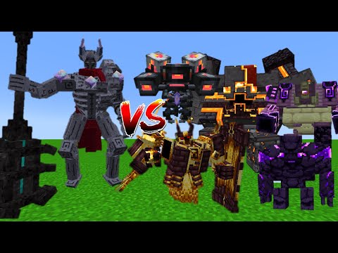 Returning Knight(Marium's Soulslike Weaponry) Vs L_Ender's Cataclysm Bosses - Minecraft Mob Battle