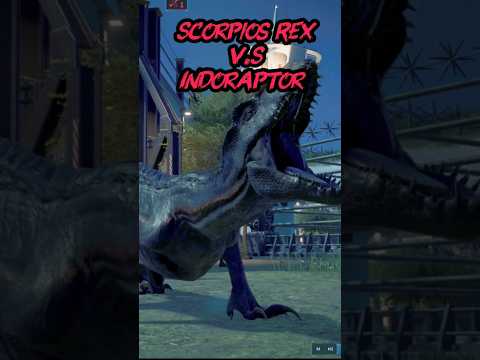 Indoraptor vs Scorpios Rex 😱 The Ultimate Hybrid Battle#jurassicworld #jurassicworldevolution2