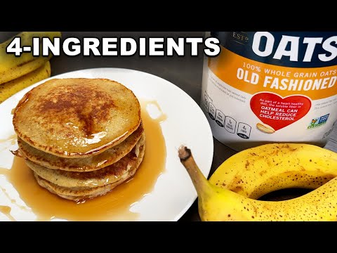 Banana Oatmeal Pancakes Recipe! - 4 simple ingredients