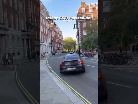 C63 Powerslide 😱😤😮🤯 #mercedes#benz#c63#c63s#amg#coupe#tuning#akrapovic#brabus#drift#exhaust#car