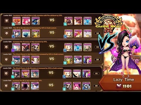 Top Tier G3 Guild War vs Lazy Time - Summoners War