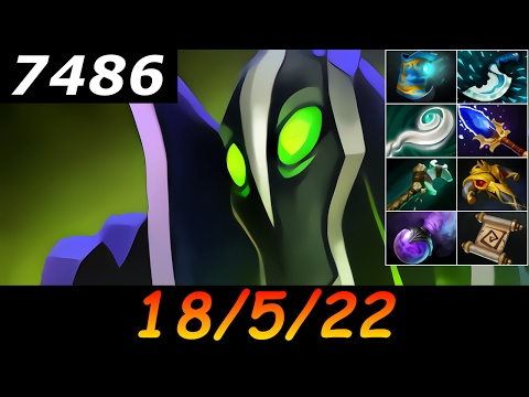 Dota 2 Rubick 7486 MMR 18/5/22 (Kills/Deaths/Assists) Ranked Full Gameplay