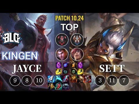 BLG Kingen Jayce vs Sett Top - KR Patch 10.24
