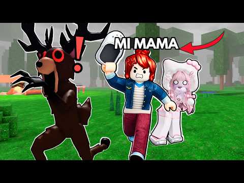 My mom plays 99 Nights on Roblox for the first time