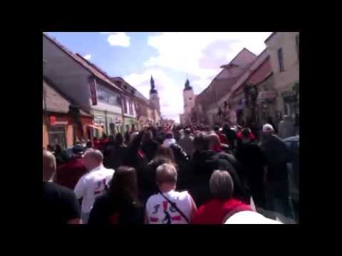 DERBY Spartak Trnava - Slovan Bratislava, pochod Spartakovcov