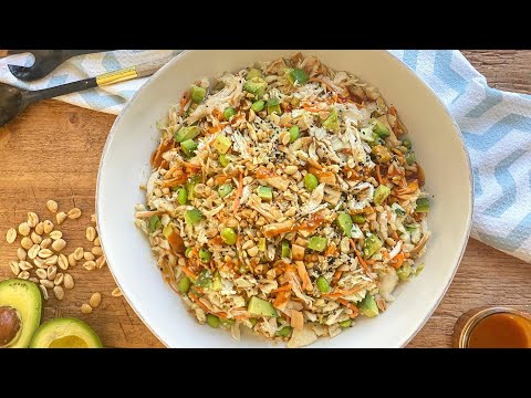 Quick & Easy Thai Salad Recipe Using An Asian Salad Kit | Kelsey Nixon