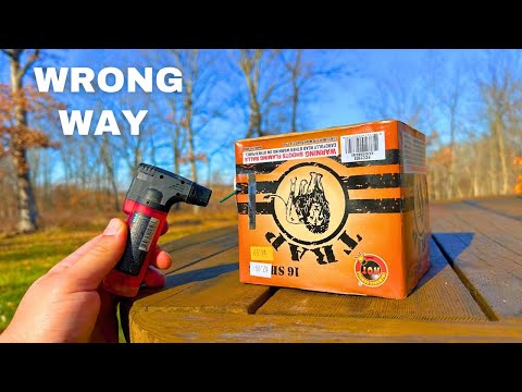 Lighting Fireworks Upside Down