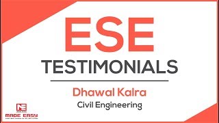 ESE Testimonial | Dhawal Kalra – Civil Engineering