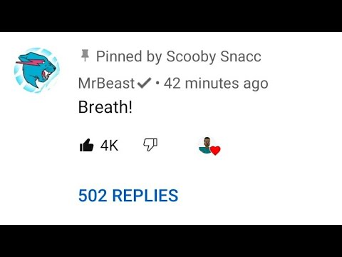 I will not breathe until MrBeast comments.