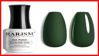 RARJSM Hunter Green Gel Polish, Emerald Green Nailpolish Soak Off UV LED Forest Green Nail Gel