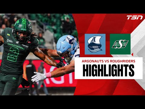 CFL WEEK 19: Toronto Argonauts vs. Saskatchewan Roughriders | FULL HIGHLIGHTS