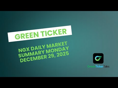 Greenticker NGX Daily Market Summary December 29, 2025