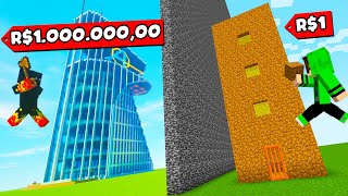 PRÉDIO REALISTA DE R$1.000.000.000 vs PRÉDIO DE 1 REAL na BATALHA DE CONSTRUÇÃO