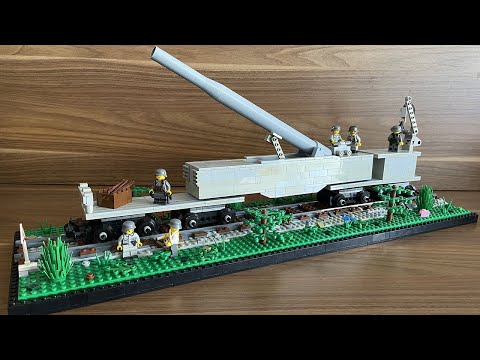 Lego K5 railway gun moc [one of the biggest cannons used in ww2]