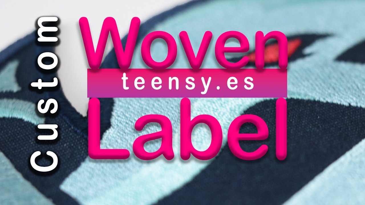 Woven fabric label - Clothing label - Branding textile with profesional custom  fabric label -Teensy