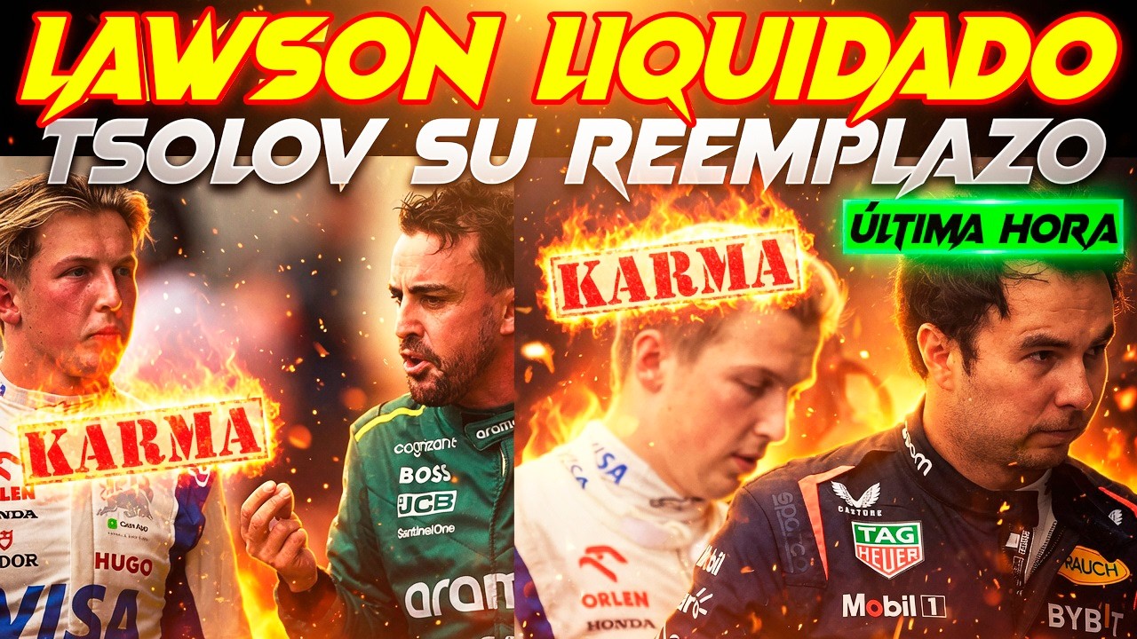 LAWSON CAE A LOS INFIERNOS Y SU REEMPLAZO POR TSOLOV ES CASI GARANTIZADO, EL KARMA LLEGA A RED BULL