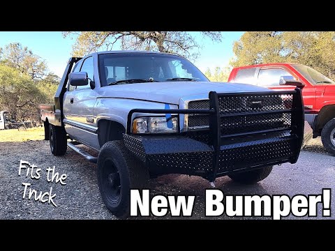 BOUGHT A NEW COW PUSHER BUMPER THAT ACTUALLY FITS THE TRUCK!