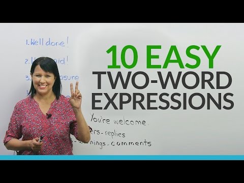 Part of a video titled Say MORE with LESS: 2-Word Expressions in English - YouTube