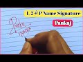 How to signature your name|P name signature|Pankaj|Panku|Autograph| Data Education|@supersign9229