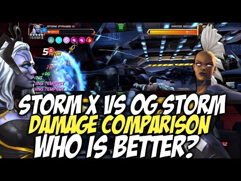 Storm Vs Storm X Damage Comparison | Who Is Better? | Marvel Contest Of Champions