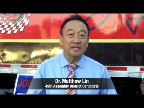 Stuntman Sammy Maloof gives Assemblyman Candidate Dr Matthew Lin a Fast & Furious Ride