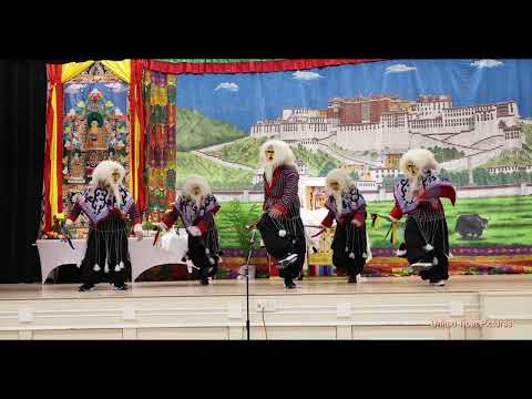 བཀྲ་ཤིས་ཞོལ་པ། Tashi Sholpa dance by Senior boys at TAB Sunday school Boston