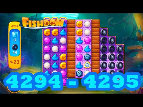 Fishdom Level 4294 - 4295 HD Walkthrough | 3 - match puzzle | gameplay | android | GameGo Game | IOS