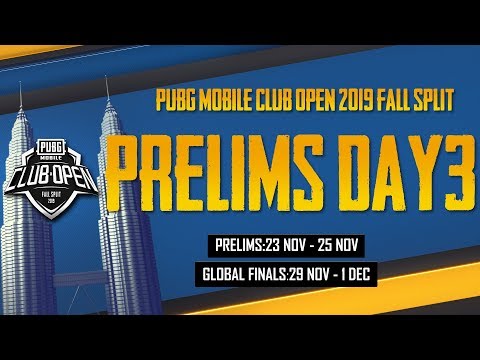 [EN] PMCO Global Prelims Day 3 | Vivo | Fall Split | PUBG MOBILE CLUB OPEN 2019