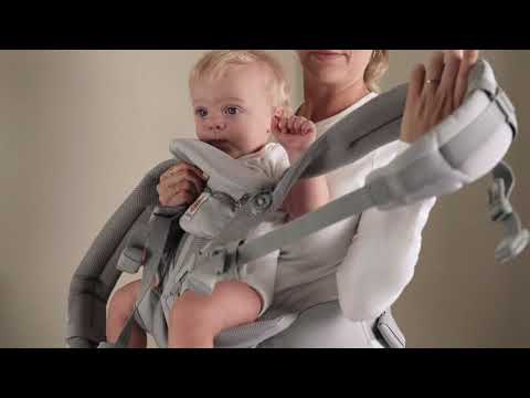ERGOBABY nešioklė OMNI 360 COOL AIR Mesh, pearl pilkas, BCS360PGREY video