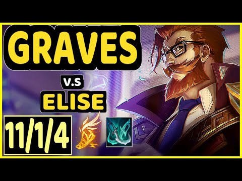 YAMPI (GRAVES) vs ELISE - 11/1/4 KDA JUNGLE CHALLENGER GAMEPLAY - BR