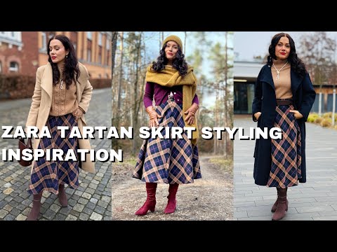 Ein ZARA-Tartanrock, 5 elegante Styling-Ideen | Zeitlose Outfit-Ideen