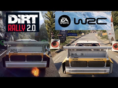 Up to 3rd gear FLAT OUT acceleration test | EA SPORTS WRC vs DIRT RALLY 2.0