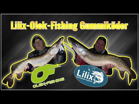 Kapitale Hechte auf die neuentwickelten Lilix-Olek-Fishing Gummiköder