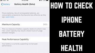 How to Check iPhone Battery Health