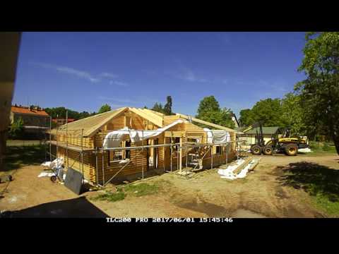 Blockhaus Aufbau Zeitraffer