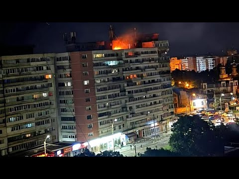 Video Thumbnail: Moment Russian drone hits apartment block in Romania