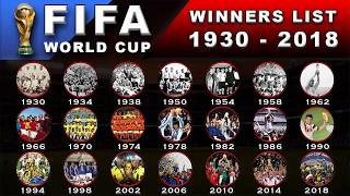 Fifa World Cup Winner List 1930 to 2018