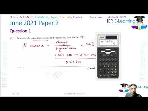CSEC Maths - July 2021 Solutions (Question 1 and 2)