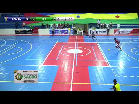 Semifinal de la Liga Betplay de Fútbol de Salón. Se enfrentan Samaniego FS y Santa Fe de Antioquia