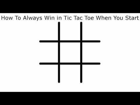 How To Never Lose in Tic-Tac-Toe When You Start 
