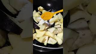 #Aloo baingan # No onion No garlic no masala jhatpat brinjal recipe#shorts #ytshort #youtubeshorts