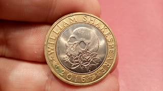 £5000 Shakespeare £2 Coin SELLING on eBay - 2016 Skull £2 coin VALUE