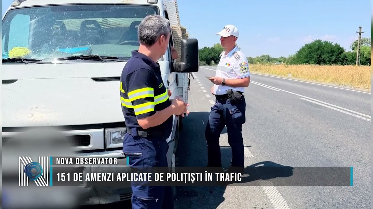 151 de amenzi aplicate de polițiști în trafic