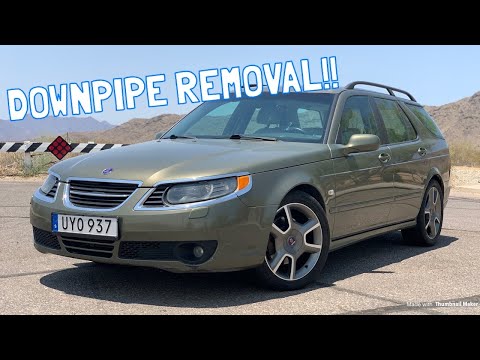 Saab 9-5 Downpipe Removal and Replacement!