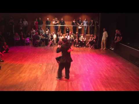  Joachim Dietiker  and  Michelle Marsidi  are  dancing  to  the  vals  "  Pobre Flor  "  by  Alfredo De Angelis  at  Strasbourg Tango Alive Festival  in  2015