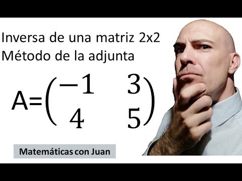 ▷ Hallar la inversa de una matriz 2×2 POR EL MÉTODO DE LA ADJUNTA. Ejercicio resuelto paso a paso