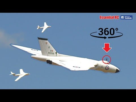 Huge AVRO VULCAN, VALIANT & VICTOR RC BOMBERS FLY TOGETHER ! (with onboard 360 panoramic views)