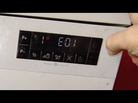 E01 eroare mașină de spălat vase, furtun evacuare spart/ dishwasher machine error, broken drain pipe