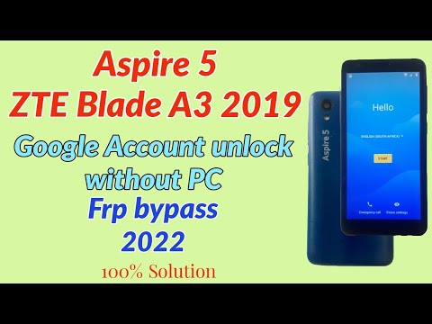 Aspire 5 (ZTE Blade A3 2019) Google Account unlock without PC. FRP Bypass without PC